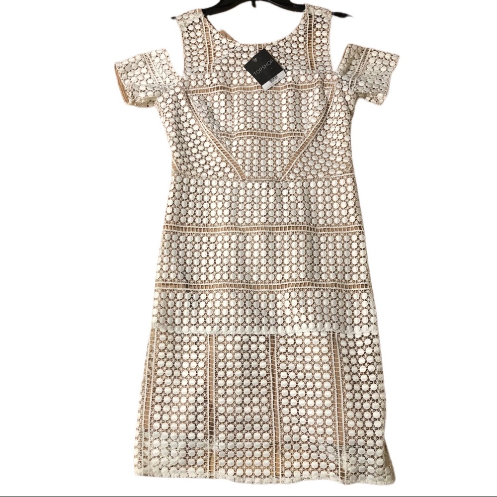 TopShop White Overlay Dress